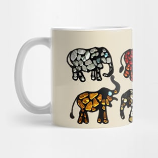 Six Stone Elephants Mug